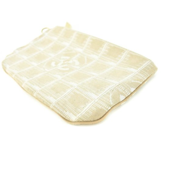 CHANEL "Traveline": Beige CC Logo Pouch/Clutch my - Picture 7 of 10